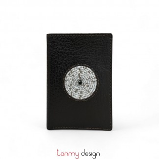 Ví da đựng card nâu 10,5*1,5*7,5 cm